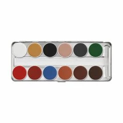 Kryolan Professional Make-Up Kryolan Aquacolor Palette 12 Colors