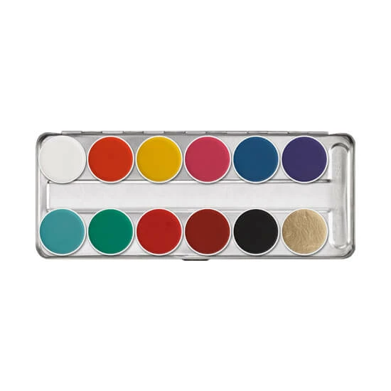 Kryolan Professional Make-Up Kryolan Aquacolor Palette 12 Colors 2 Kryolan Professional Make-Up Kryolan Aquacolor Palette 12 Colors