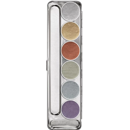 Kryolan Aquacolor Metallic Palette 6 Colors 1 Kryolan Aquacolor Metallic Palette 6 Colors