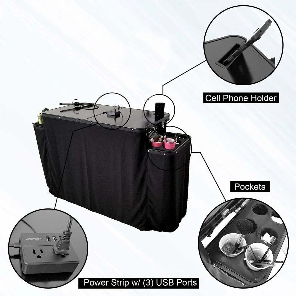 Tuscany Pro Chairs Kits & Tools Tuscany Pro Portable Lightweight Beauty Station (CCBS-100) 3 Tuscany Pro Chairs Kits & Tools Tuscany Pro Portable Lightweight Beauty Station (CCBS-100)