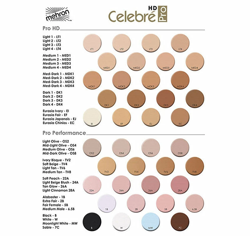 Mehron Celebre Pro HD Cream Foundation 8 Mehron Celebre Pro HD Cream Foundation