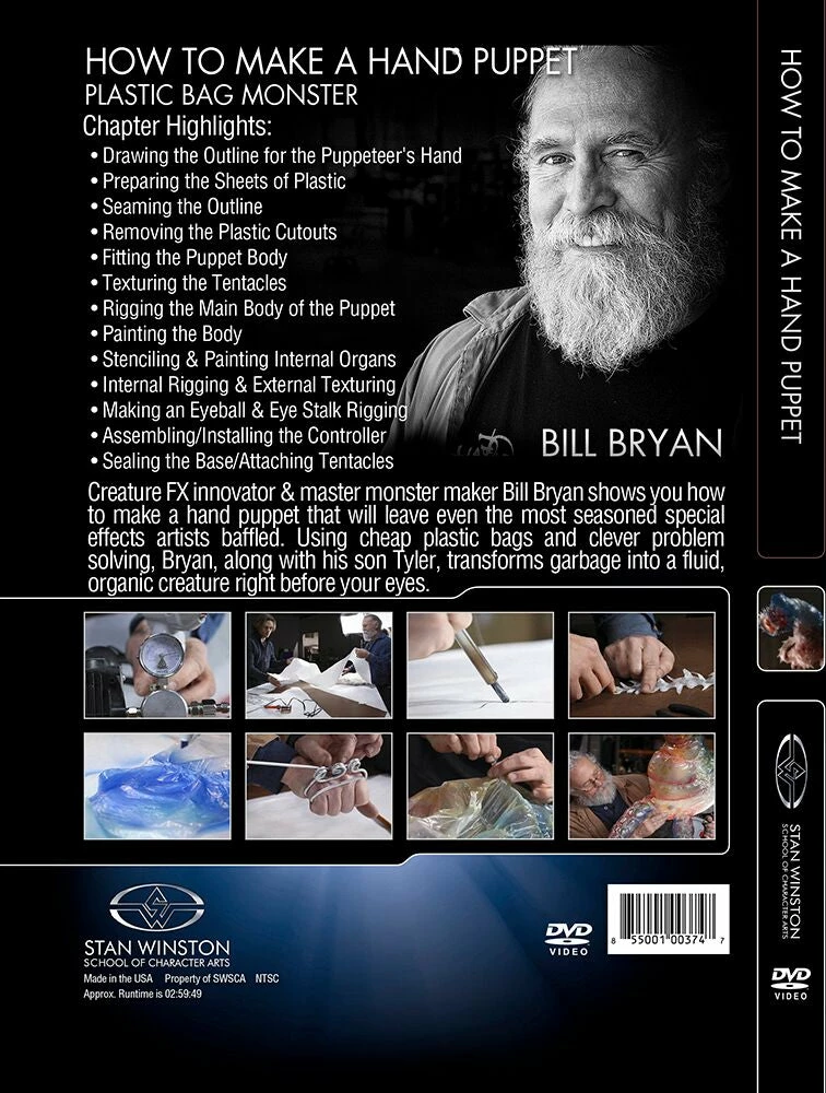 Stan Winston Studio How To Make A Hand Puppet - Plastic Bag Monster (DVD) Kits & Tools