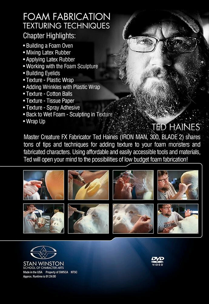 Stan Winston Studio Foam Fabrication - Texturing Techniques (DVD) 2 Stan Winston Studio Foam Fabrication - Texturing Techniques (DVD)