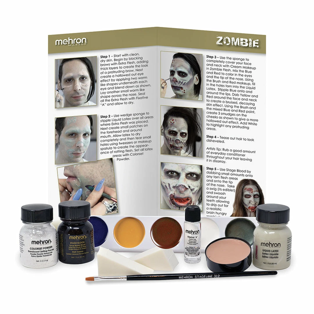 Mehron Zombie Professional Character Makeup Kit (KMP-EZ) 2 Mehron Zombie Professional Character Makeup Kit (KMP-EZ)