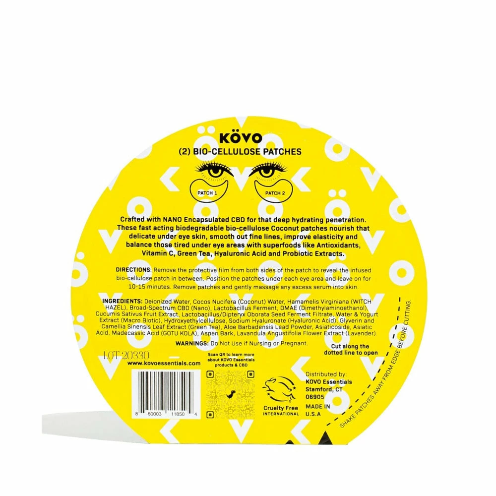 New KOVO Bio-Cellulose Undereye Patches (5 Pack) 3 New KOVO Bio-Cellulose Undereye Patches (5 Pack)