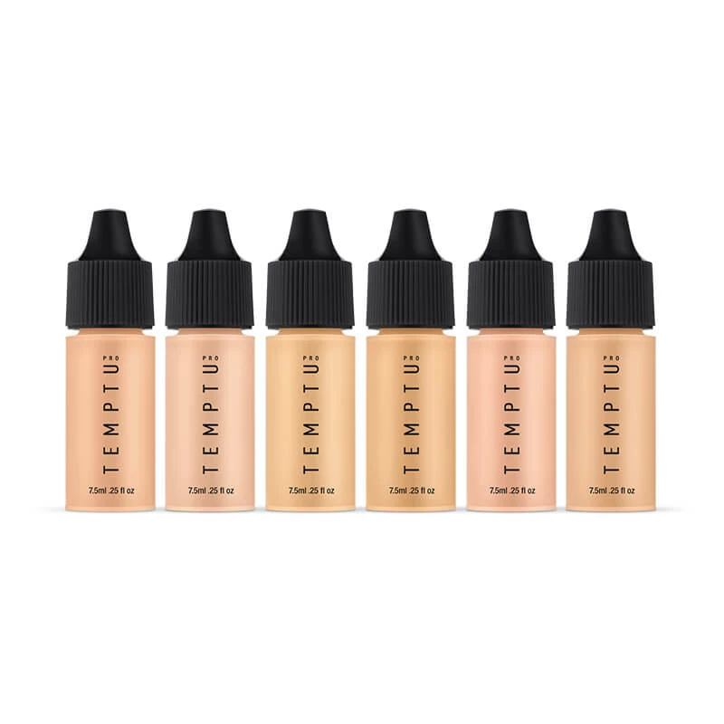 Temptu Perfect Canvas Hydra Lock Airbrush Foundation 6-pack Light/Medium Face 1 Temptu Perfect Canvas Hydra Lock Airbrush Foundation 6-pack Light/Medium Face