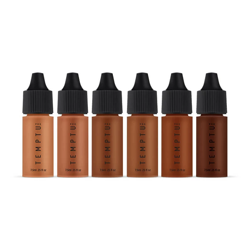 Temptu Perfect Canvas Hydra Lock Airbrush Foundation 6-pack Tan Deep 1 Temptu Perfect Canvas Hydra Lock Airbrush Foundation 6-pack Tan Deep