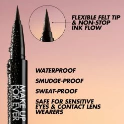 Make Up For Ever Aqua Resist Graphic Pen - Black New 8 Make Up For Ever Aqua Resist Graphic Pen - Black New