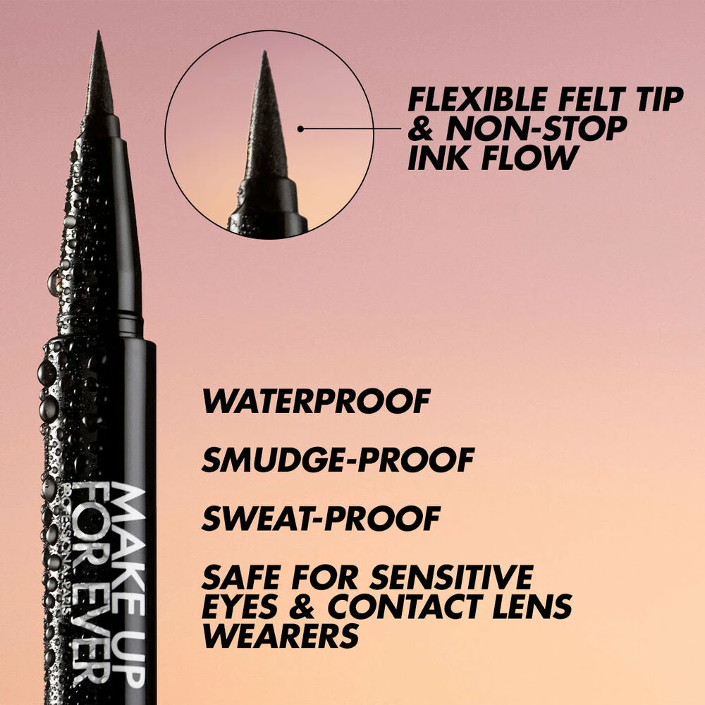 Make Up For Ever Aqua Resist Graphic Pen - Black New 4 Make Up For Ever Aqua Resist Graphic Pen - Black New