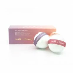 Milk + Honey Bath Bomb Trio New