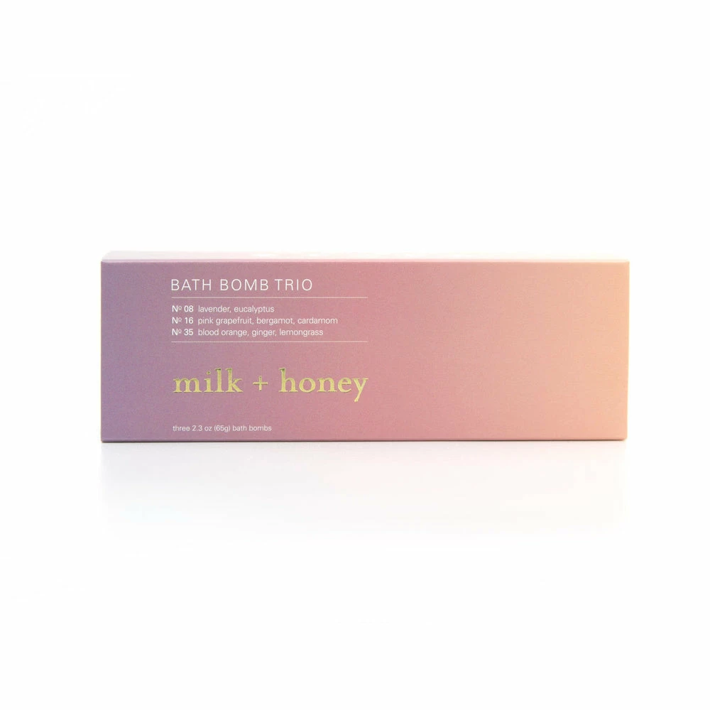 Milk + Honey Bath Bomb Trio New 3 Milk + Honey Bath Bomb Trio New