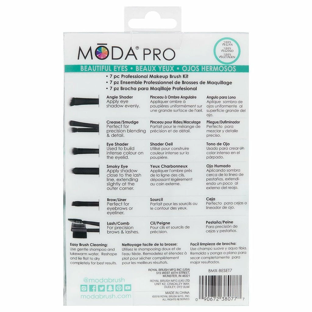 Royal And Langnickel MODA Pro 7pc Beautiful Eyes Flip Kit 3 Royal And Langnickel MODA Pro 7pc Beautiful Eyes Flip Kit