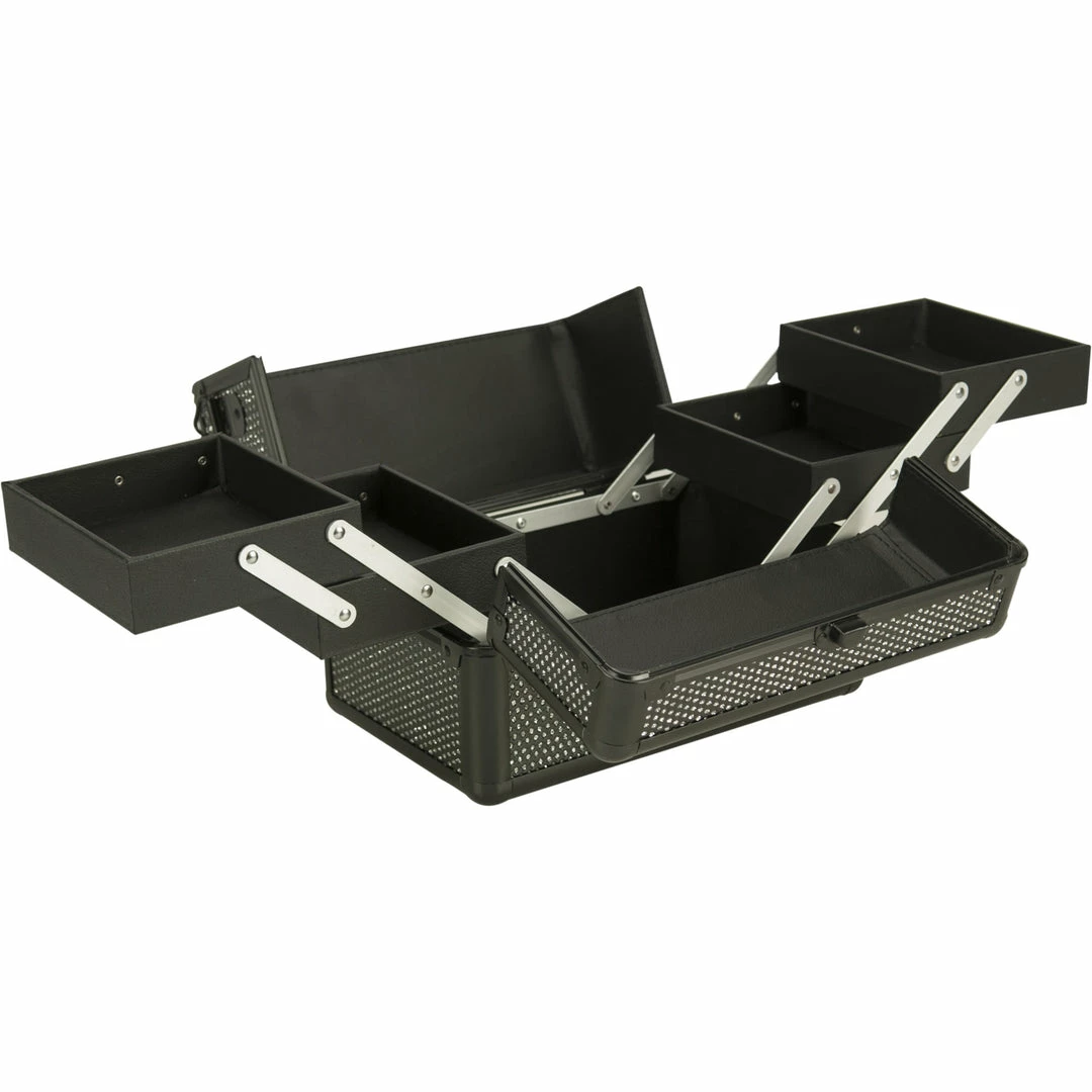 Kits & Tools Just Case 4-Tiers Expandable Trays Makeup Case - Black Krystal (C0211KLAB) 3 Kits & Tools Just Case 4-Tiers Expandable Trays Makeup Case - Black Krystal (C0211KLAB)