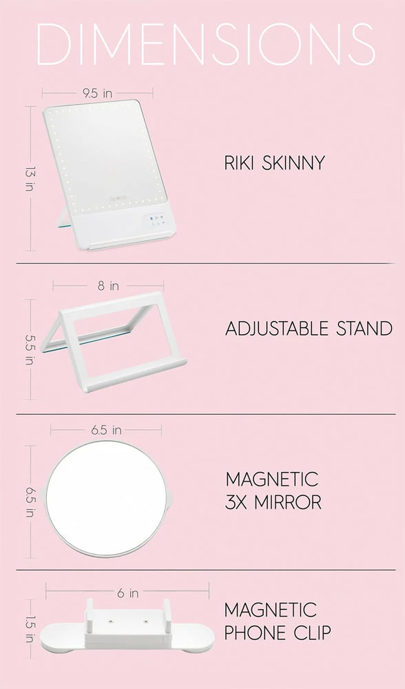 Kits & Tools GLAMCOR Riki Skinny LED Vanity Mirror 3 Kits & Tools GLAMCOR Riki Skinny LED Vanity Mirror