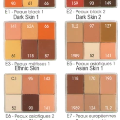 MAQ Pro Maqpro 6-color Fard Creme Foundation Palette Face 13 MAQ Pro Maqpro 6-color Fard Creme Foundation Palette Face