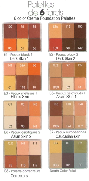 MAQ Pro Maqpro 6-color Fard Creme Foundation Palette Face 3 MAQ Pro Maqpro 6-color Fard Creme Foundation Palette Face