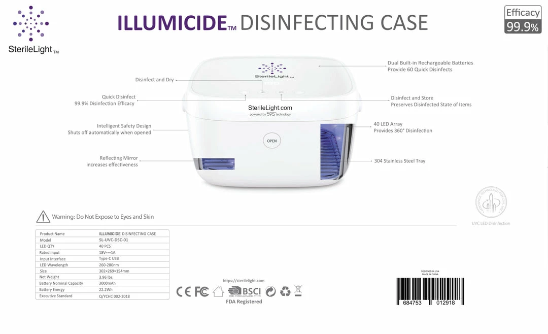 SterileLight ILLUMICIDE Surface Disinfecting Case 4 SterileLight ILLUMICIDE Surface Disinfecting Case